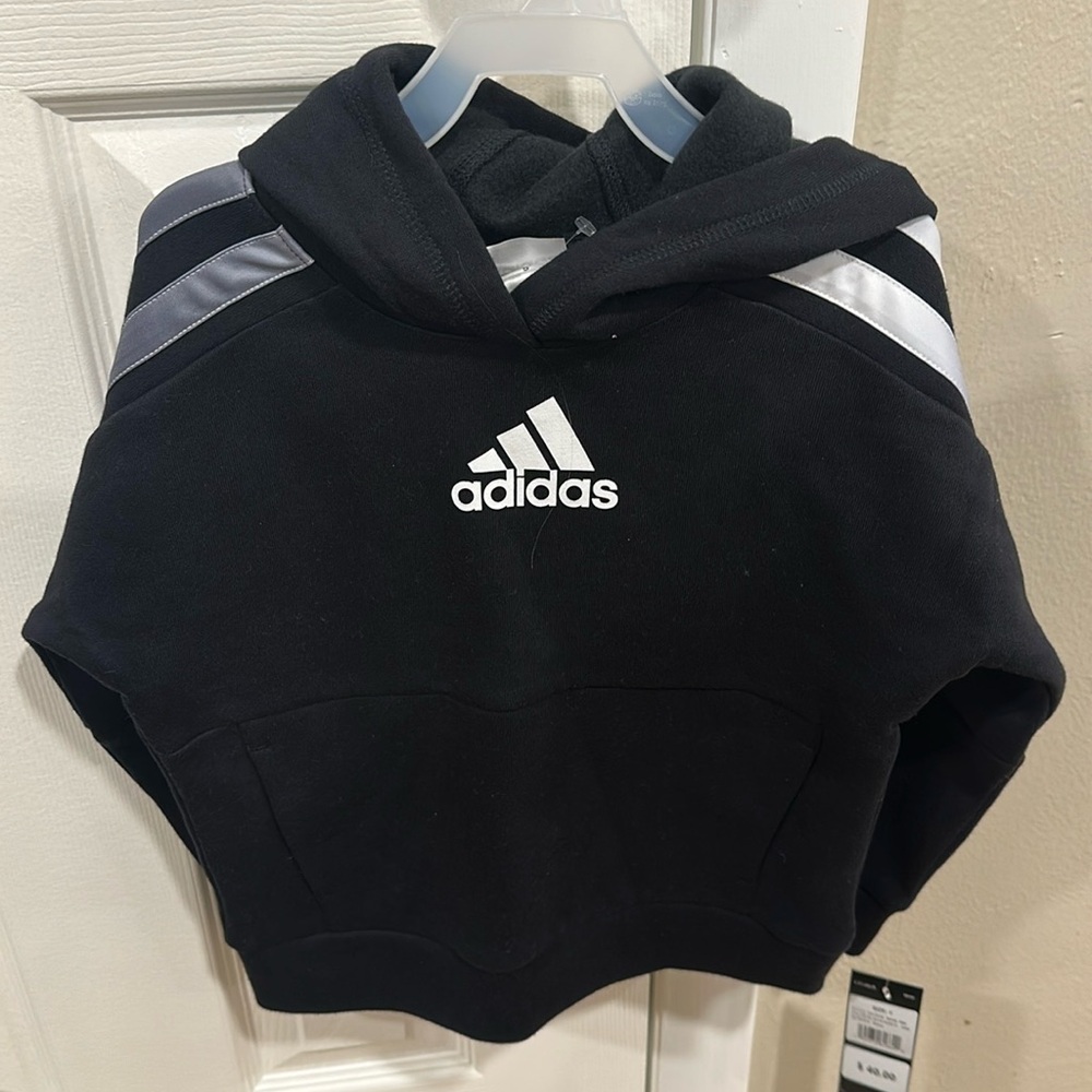 NWT boys, Adidas, black and gray sweatshirt size 5